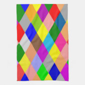 Kleurrijk diamant ontwerp theedoek (Verticaal)