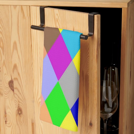 Kleurrijk diamant ontwerp theedoek (Derde Gevouwen)