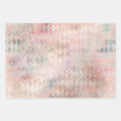 Kleurrijk diamantpatroon met vervorming inpakpapier vel (Voorkant 3)