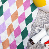 Kleurrijk Diamantpatroon Mid Century Modern Strandlaken