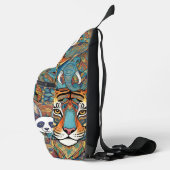 Kleurrijk Dier Mandala – Boho Dier  Sling Bag (Rechts)
