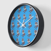 Kleurrijk dierenpatroon op blauwe achtergrond (Hoek)