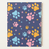 Kleurrijk Dierenpootafdrukken Patroon Planner (Achterkant)