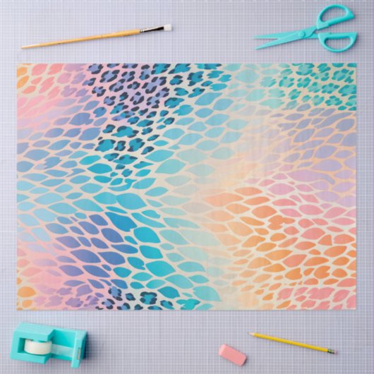 Kleurrijk Dierenprint Art Tissue Paper Tissuepapier (Craft)