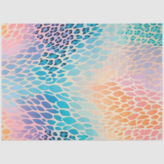 Kleurrijk Dierenprint Art Tissue Paper Tissuepapier (Voorkant)