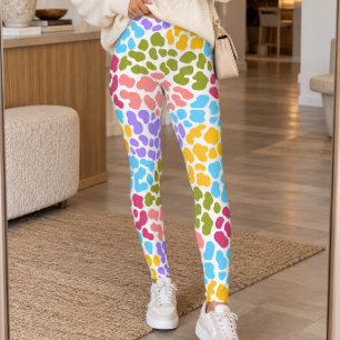 Kleurrijk Dierprint met Pasteltinten Leggings