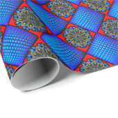 Kleurrijk digitaal 3D-ontwerp matte inpakpapier – (Rol Hoek)