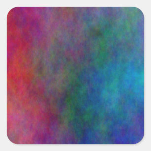 Kleurrijk digitaal abstract vierkante sticker