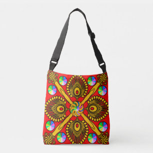 Kleurrijk digitaal ontwerp All-Over-Print Cross Bo Crossbody Tas