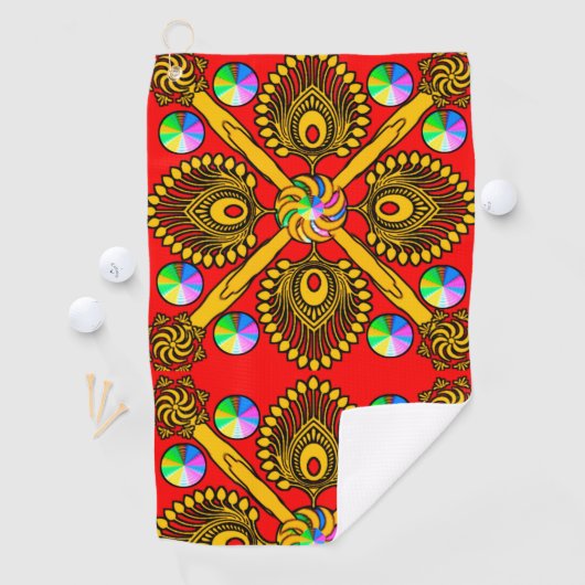 Kleurrijk Digitaal Ontwerp Golf Handdoek – Perfect (Insitu)