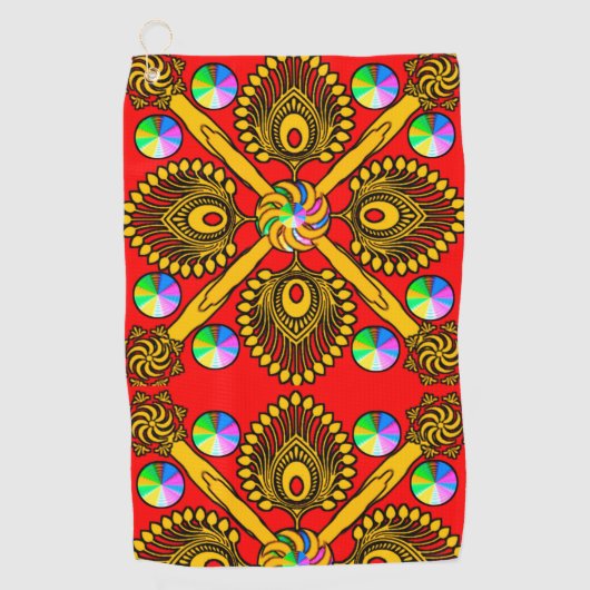 Kleurrijk Digitaal Ontwerp Golf Handdoek – Perfect (Voorkant)