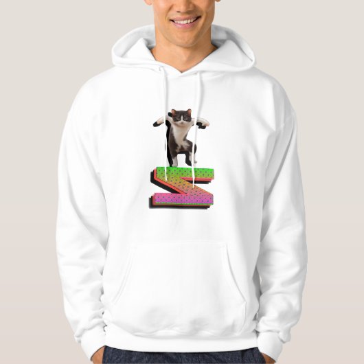 Kleurrijk digitaal ontwerp Heren Basic Hoodie (Voorkant)