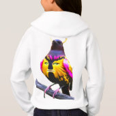 Kleurrijk Digitaal Ontwerp Meisjes Pullover Hoodie (Achterkant)