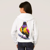 Kleurrijk Digitaal Ontwerp Meisjes Pullover Hoodie (Achterkant volledig)