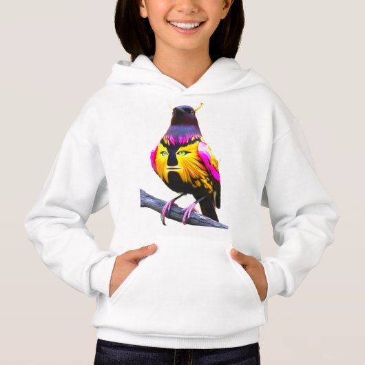 Kleurrijk Digitaal Ontwerp Meisjes Pullover Hoodie (Voorkant)
