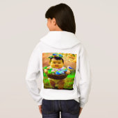 Kleurrijk Digitaal Ontwerp Meisjes Pullover Hoodie (Achterkant volledig)