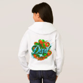 Kleurrijk Digitaal Ontwerp Meisjes Pullover Hoodie (Achterkant volledig)