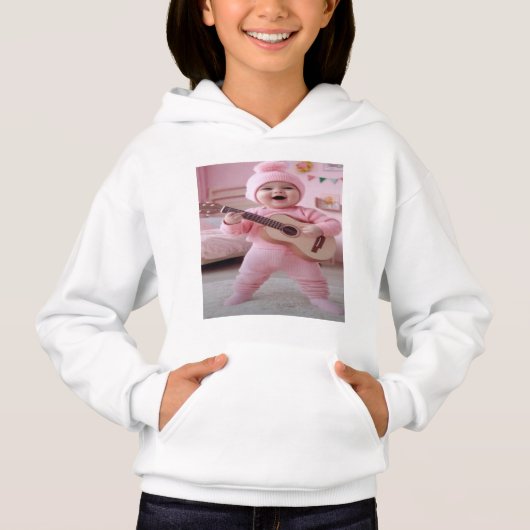 Kleurrijk Digitaal Ontwerp Meisjes Pullover Hoodie (Voorkant)