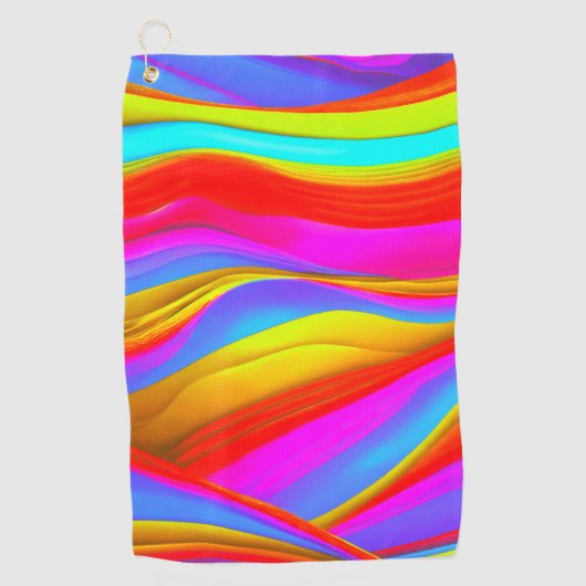 Kleurrijk Digitale Design Golf Handdoek – Perfecte (Voorkant)