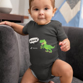 Kleurrijk Dinosaur-patroon met naam T-Rex Romper