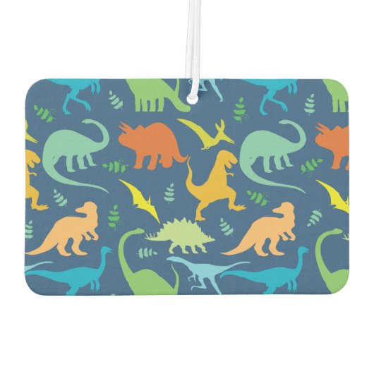 Kleurrijk Dinosaur-patroon om u aan te passen Luchtverfrisser (Achterkant)