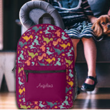 Kleurrijk dinosaurus cartoontje leuk patroon rode 