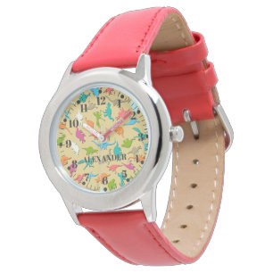 Kleurrijk Dinosaurus Kinder pols Horloge