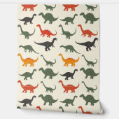 Kleurrijk Dinosaurus Patroon  Behang (Afrollen)