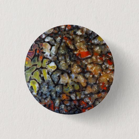 Kleurrijk dinosaurusbot ronde button 3,2 cm (Voorkant)