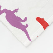 Kleurrijk dinosauruspatroon (licht) fleece deken (Hoek)