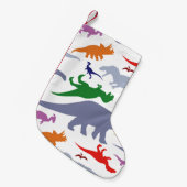 Kleurrijk dinosauruspatroon (licht) kleine kerstsok (Voorkant (Hangend))