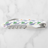 Kleurrijk dinosauruspatroon (licht) kurkentrekker (Achterkant)