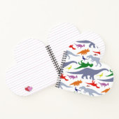 Kleurrijk dinosauruspatroon (licht) notitieboek (Binnen)