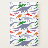 Kleurrijk dinosauruspatroon (licht) planner (Achterkant)