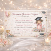 Kleurrijk Diploma voor Afgestudeerden van de Kleut Foto Afdruk