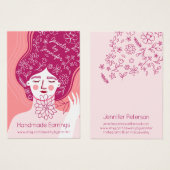 Kleurrijk display van florale afbeelding visitekaartje (Voorkant /achterkant)