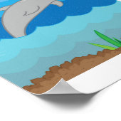 Kleurrijk Dolfijn Poster voor Kinderkamer (Hoek)