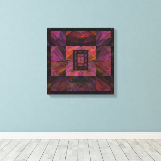 Kleurrijk donkermelkwegstelsel van blokken canvas afdruk (Insitu (Houten vloer))