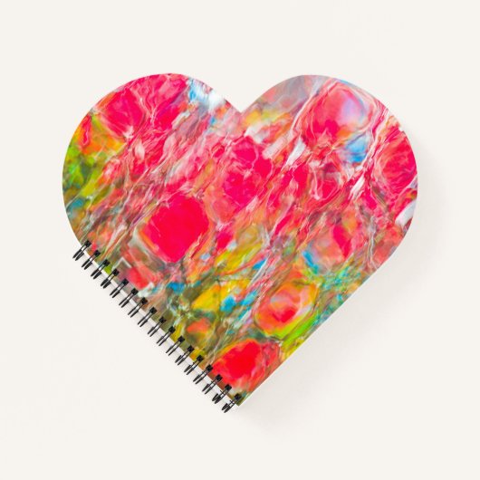 Kleurrijk donkerroze en groen abstract notitieboek (Voorkant)