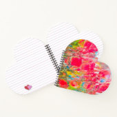 Kleurrijk donkerroze en groen abstract notitieboek (Binnen)