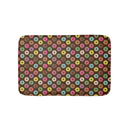 Kleurrijk Donut-patroon in chocolade Badmat