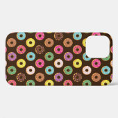 Kleurrijk Donut-patroon in chocolade Case-Mate iPhone Case (Achterkant (horizontaal))