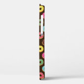 Kleurrijk Donut-patroon in chocolade Case-Mate iPhone Case (Achterkant / Links)