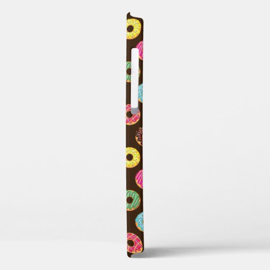 Kleurrijk Donut-patroon in chocolade Case-Mate iPhone Case (Achterkant / Links)