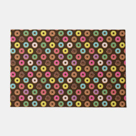 Kleurrijk Donut-patroon in chocolade Deurmat