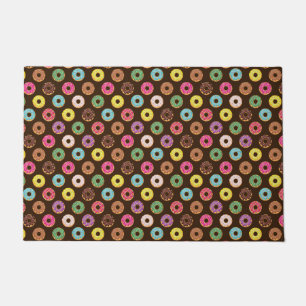 Kleurrijk Donut-patroon in chocolade Deurmat