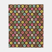 Kleurrijk Donut-patroon in chocolade Fleece Deken (Voorkant)