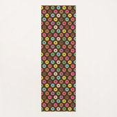 Kleurrijk Donut-patroon in chocolade Yogamat (Voorkant)