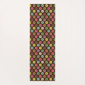 Kleurrijk Donut-patroon in chocolade Yogamat (Achterkant)