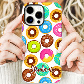 Kleurrijk Donutpatroon Aangepaste Naam Case-Mate iPhone Case